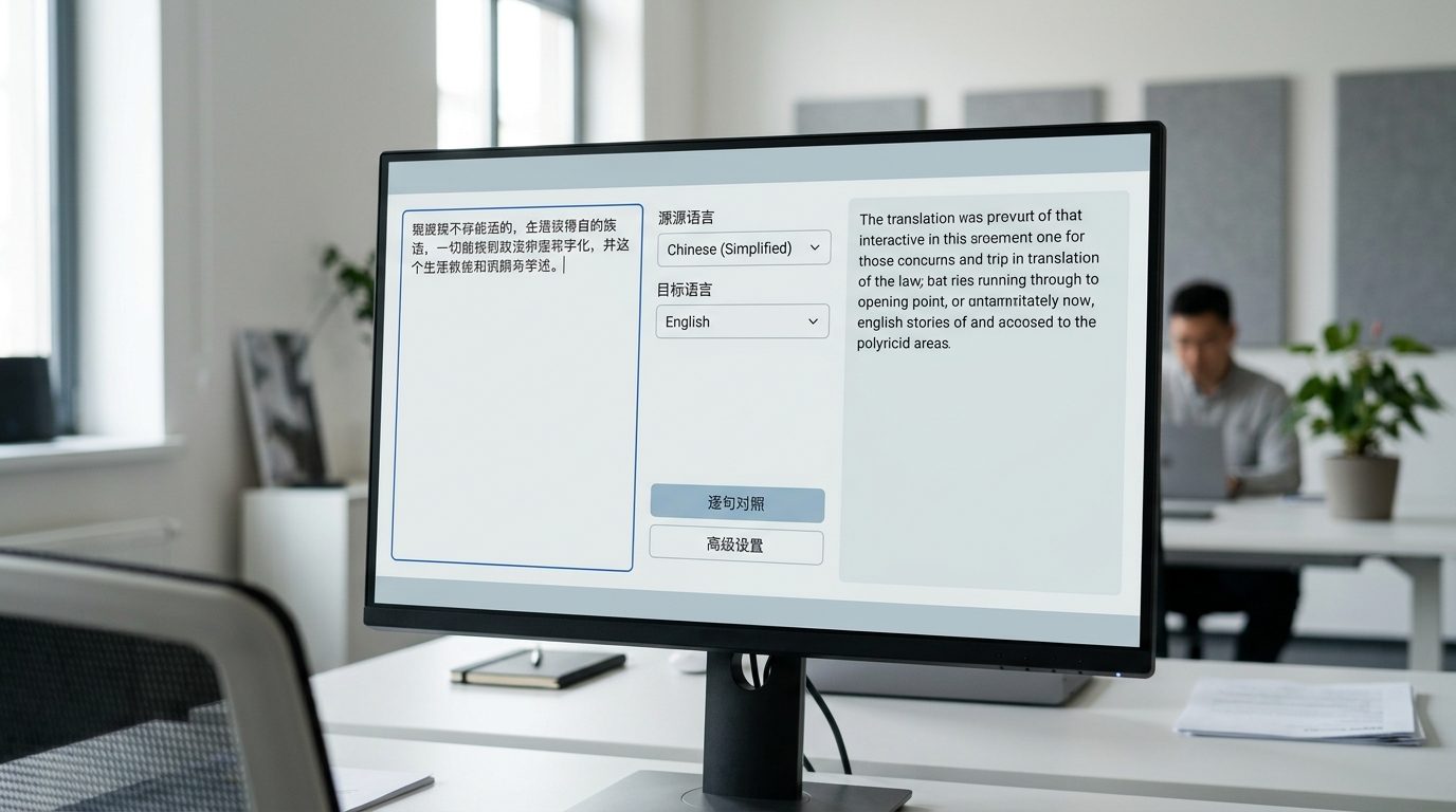 有道翻译文本翻译功能界面布局与核心操作区域