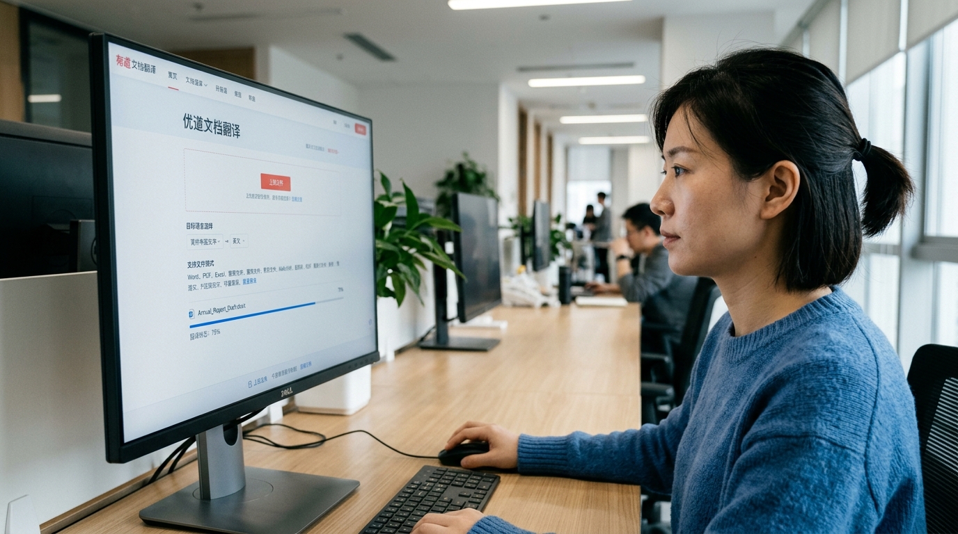 有道翻译文档翻译功能操作界面