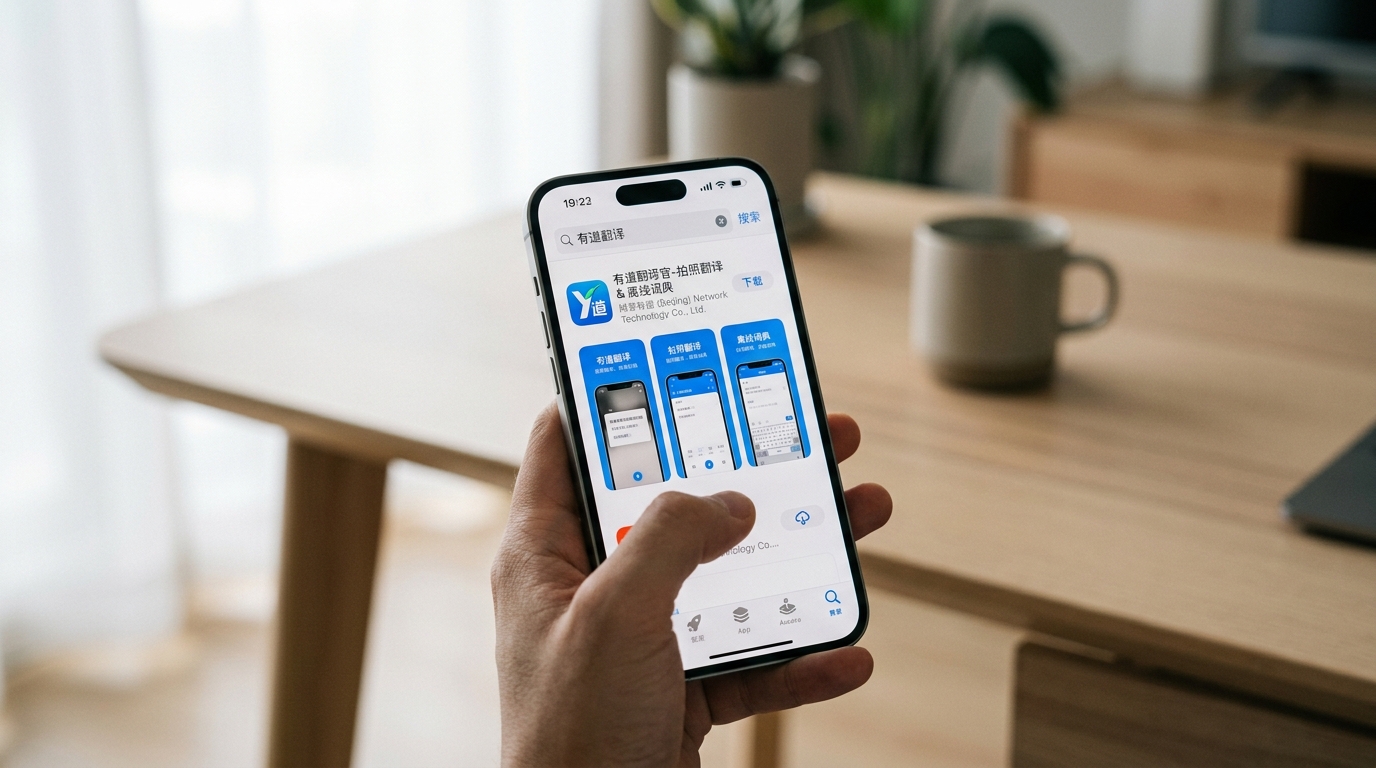 有道翻译在苹果App Store和各大安卓官方应用商店的官方下载页面